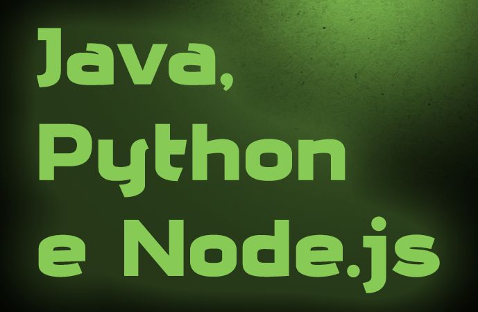 Java, Python e Node.js